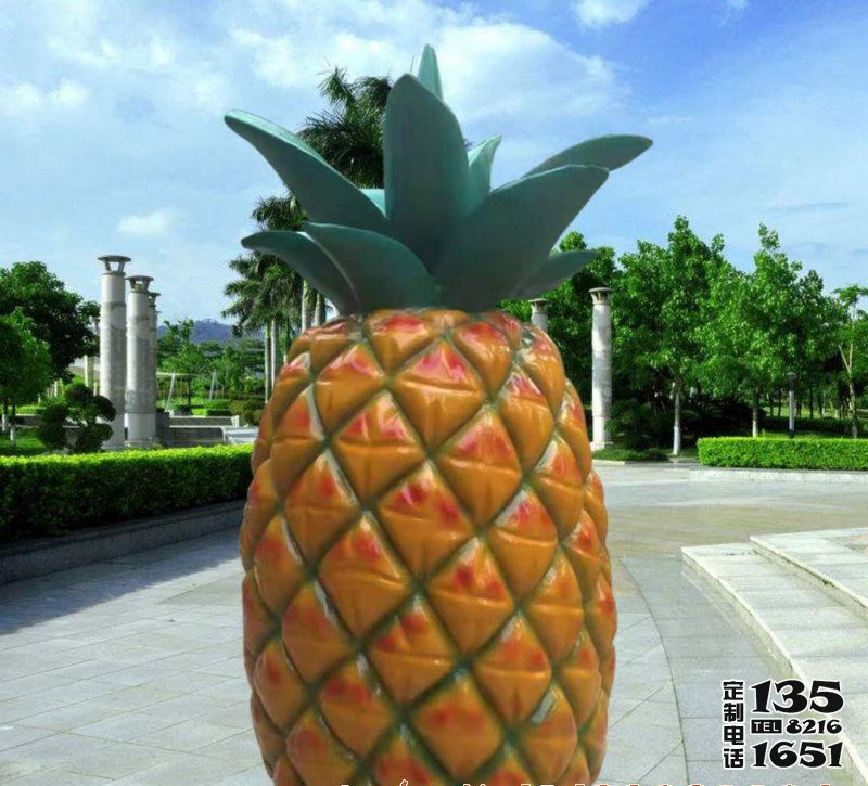 農(nóng)場大型景觀玻璃鋼仿真水果菠蘿雕塑 農(nóng)場大型景觀玻璃鋼仿真水果菠蘿雕塑