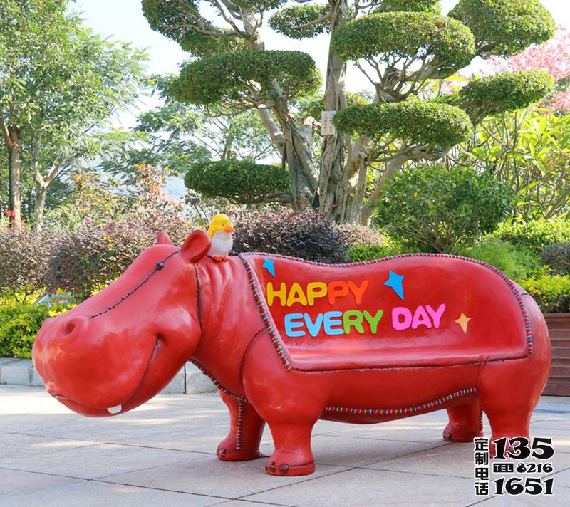 公圓擺放玻璃鋼卡通河馬休閑座椅雕塑景觀裝飾擺件 公圓擺放玻璃鋼卡通河馬休閑座椅雕塑景觀裝飾擺件