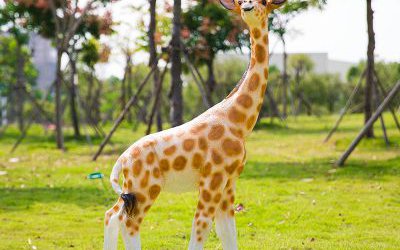 動物園大型景觀仿真動物長頸鹿雕塑